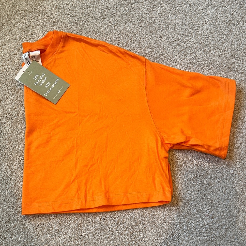 H&M Bright Orange Crop Top
